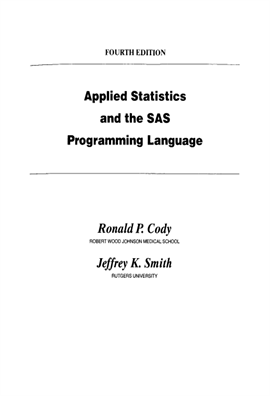 applied statistics & sas prog language 4ed